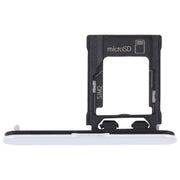 For Sony Xperia XZ1 Compact Original SIM Card Tray + Micro SD Card Tray (Silver)
