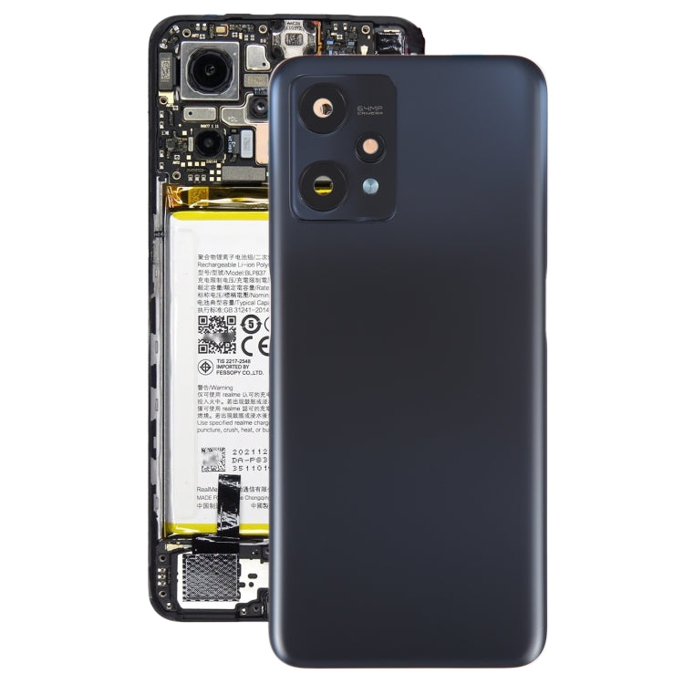 For Realme 9 Pro Original Battery Back Cover with Camera Lens Cover(Black)