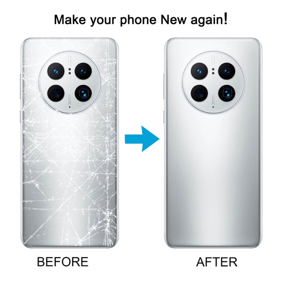For Huawei Mate 50 Pro Battery Back Cover(Silver)