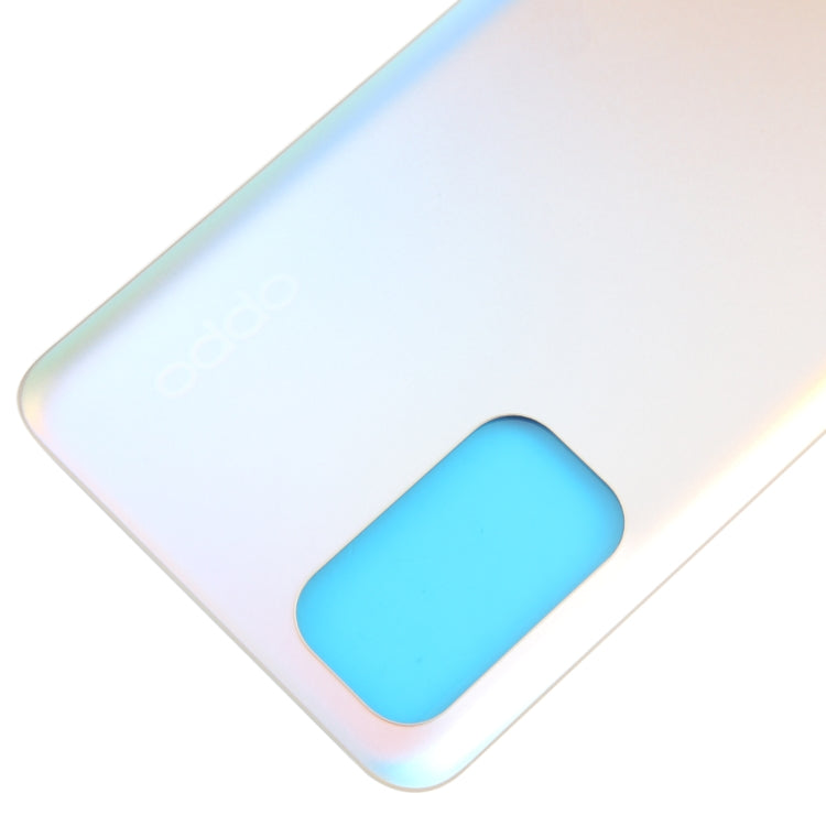 For OPPO Find X3 Lite Glass Material Battery Back Cover(Frosted Silver)