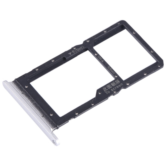 For Honor Play 20A SIM + SIM / Micro SD Card Tray (Silver)