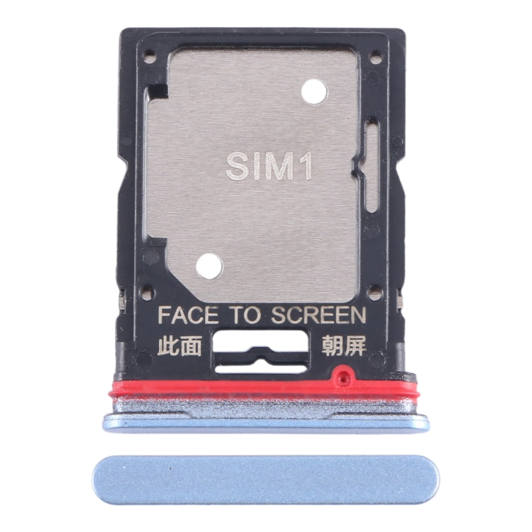 For Xiaomi Redmi Note 11T Pro SIM Card Tray + SIM Card Tray / Micro SD Card Tray (Blue)