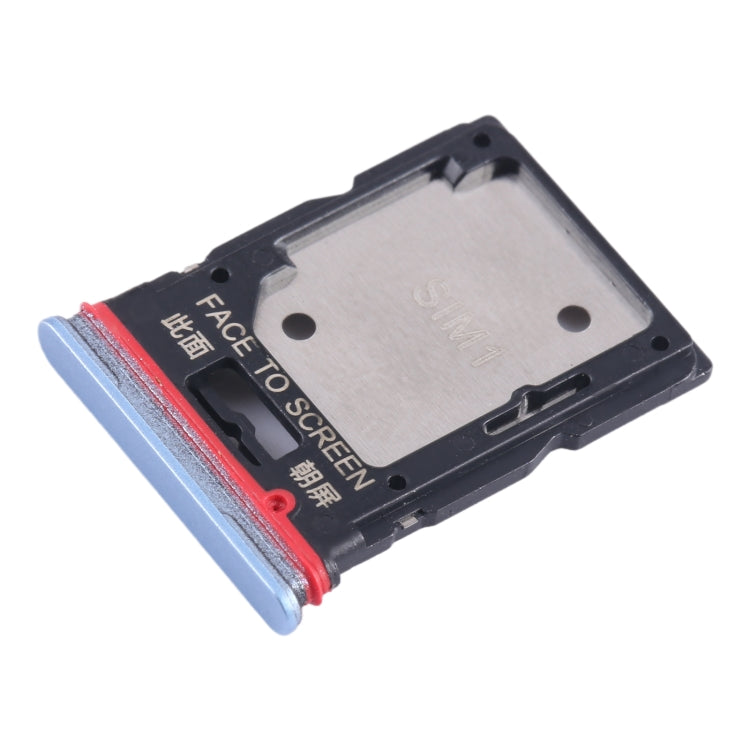 For Xiaomi Redmi Note 11T Pro SIM Card Tray + SIM Card Tray / Micro SD Card Tray (Blue)