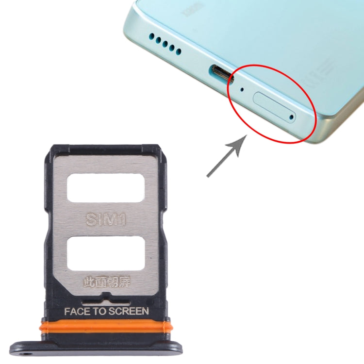 For Xiaomi 12 Lite SIM Card Tray + SIM Card Tray (Black)