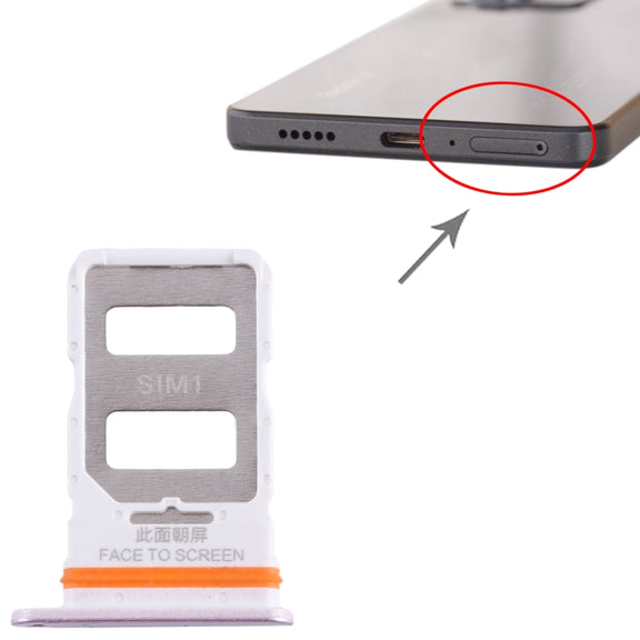 For Xiaomi Redmi Note 12 Pro 5G SIM Card Tray + SIM Card Tray (Pink)