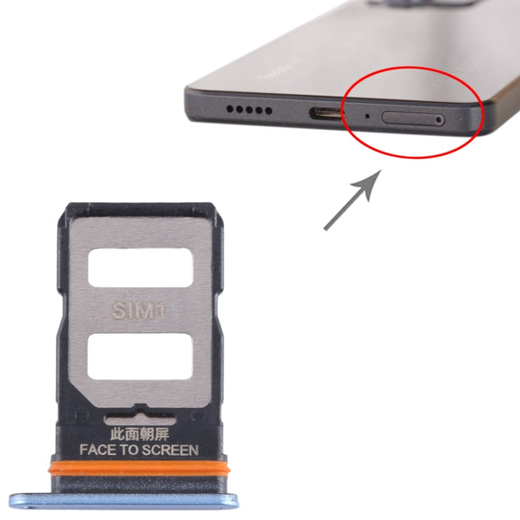 For Xiaomi Redmi Note 12 Pro 5G SIM Card Tray + SIM Card Tray (Blue)