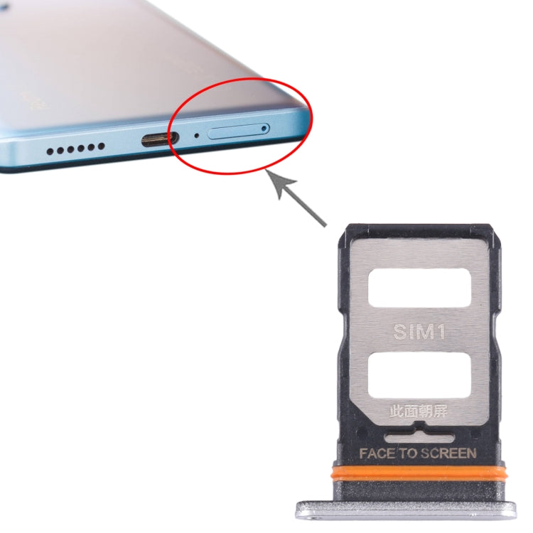 For Xiaomi Redmi Note 12 Pro+ 5G SIM Card Tray + SIM Card Tray (Silver)