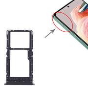 For Xiaomi Redmi Note 12R SIM Card Tray + SIM Card Tray / Micro SD Card Tray (Black)