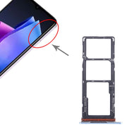 For Tecno Pop 7 BF6 SIM Card Tray + SIM Card Tray + Micro SD Card Tray (Blue)