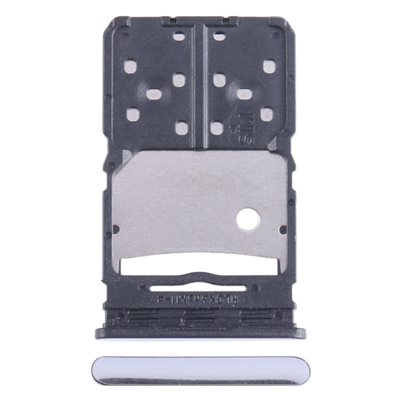For Tecno Camon 20 Pro SIM Card Tray + Micro SD Card Tray (Silver)