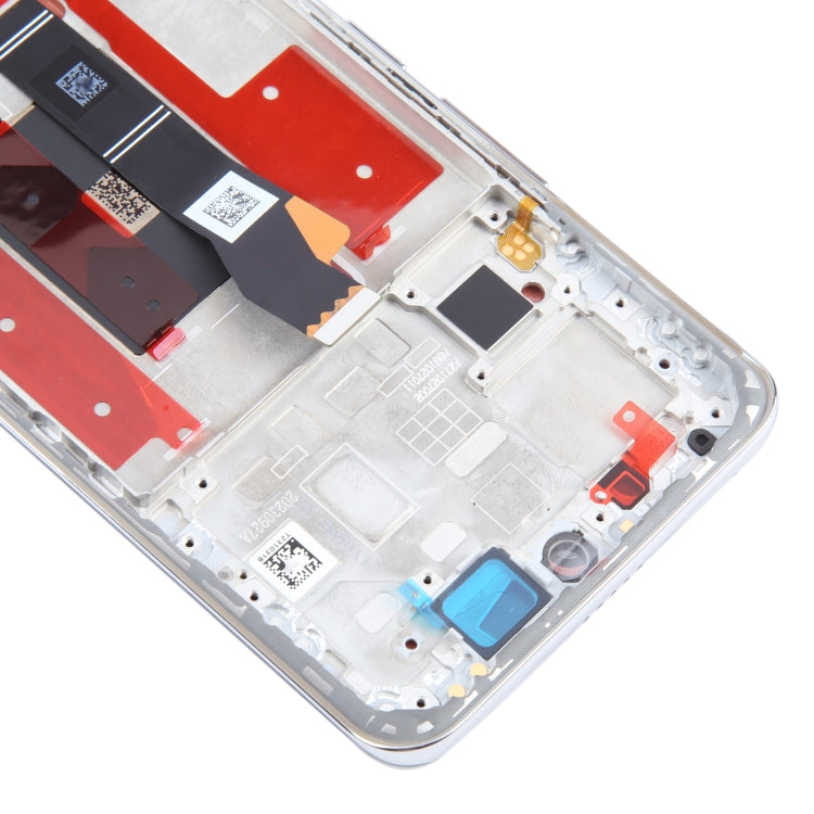 For Honor 100 Original LCD Screen Digitizer Full Assembly with Frame (Silver)