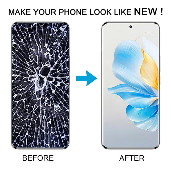 For Honor 100 Original LCD Screen Digitizer Full Assembly with Frame (Silver)