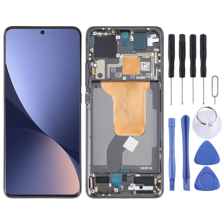 For Xiaomi 12X Original AMOLED Material LCD Screen Digitizer Full Assembly with Frame (Black)