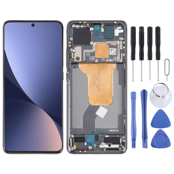For Xiaomi 12X Original AMOLED Material LCD Screen Digitizer Full Assembly with Frame (Black)