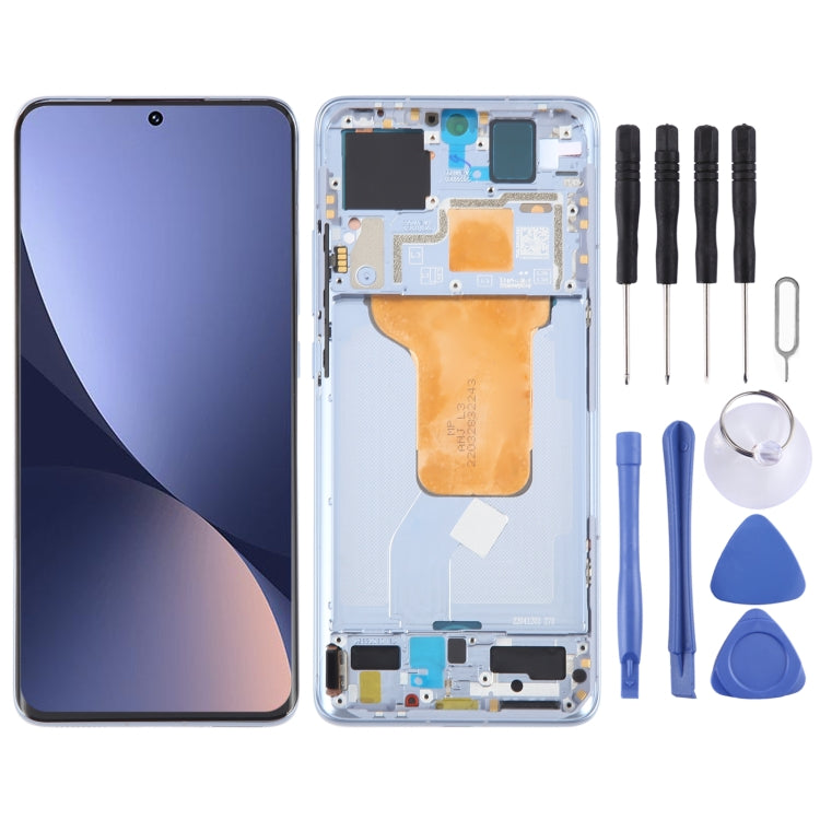For Xiaomi 12S Original AMOLED Material LCD Screen Digitizer Full Assembly with Frame (Blue)