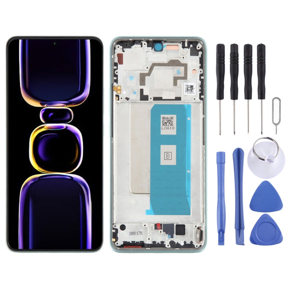 For Xiaomi Redmi K60 Pro Original OLED Material LCD Screen Digitizer Full Assembly with Frame (Green)