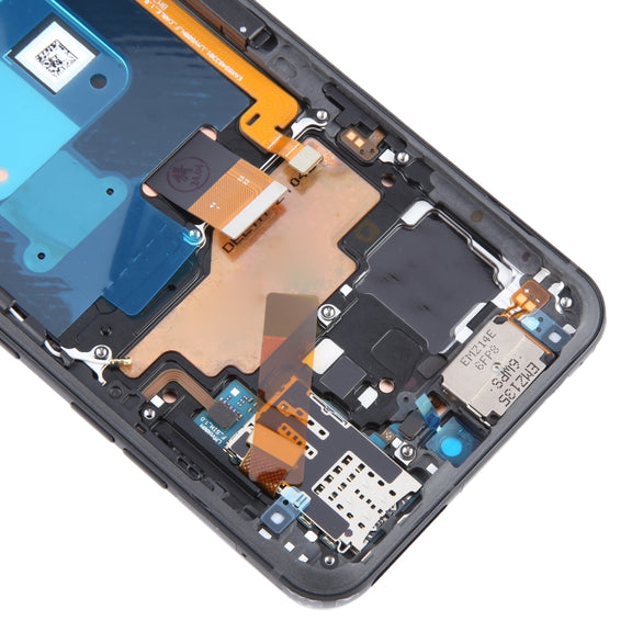 For LG V60 ThinQ US Version Original LCD Screen Digitizer Full Assembly with Frame (Black)
