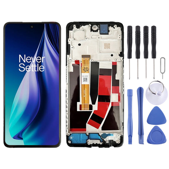 For OnePlus Nord N30 SE CPH2605 IPS LCD Screen Digitizer Full Assembly with Frame (Black)