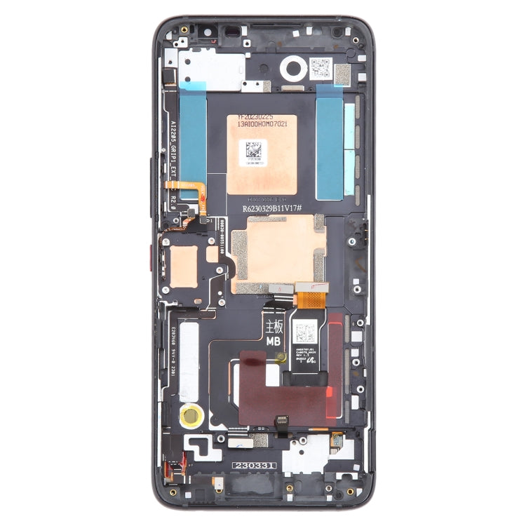 For Asus ROG Phone 7 / 7 Ultimate AMOLED Original LCD Screen Digitizer Full Assembly with Frame(Black)