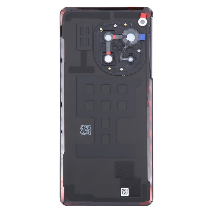 For OnePlus 12R CPH2609 CPH2585 Original Glass Battery Back Cover with Camera Lens(Black)