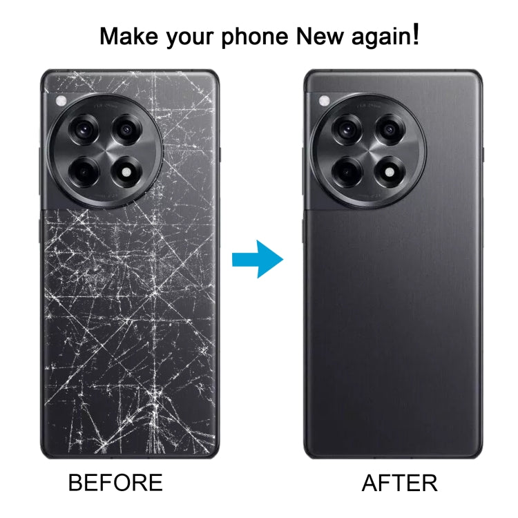 For OnePlus 12R CPH2609 CPH2585 Original Glass Battery Back Cover with Camera Lens(Black)