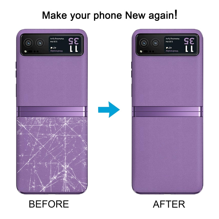 For Motorola Razr 40 Original Lower Part Battery Back Cover(Purple)