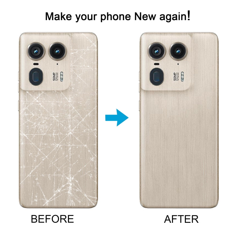 For Motorola Moto X50 Ultra Original Battery Back Cover(Wood)