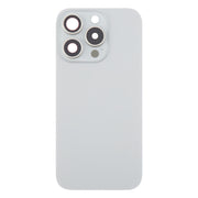 For iPhone 16 Pro Original Glass Battery Back Cover with Camera Lens Cover(Silver)