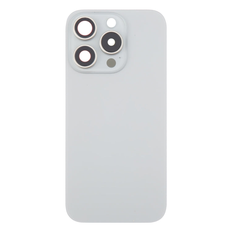 For iPhone 16 Pro Original Glass Battery Back Cover with Camera Lens Cover(Silver)