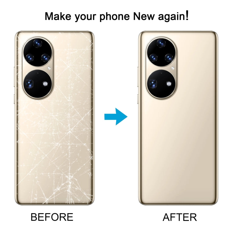 For Huawei P50 Pro Battery Back Cover with Camera Lens(Black)