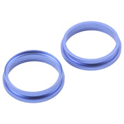 For iPhone 16 2pcs/set Rear Camera Glass Lens Metal Outside Protector Hoop Ring (Blue)
