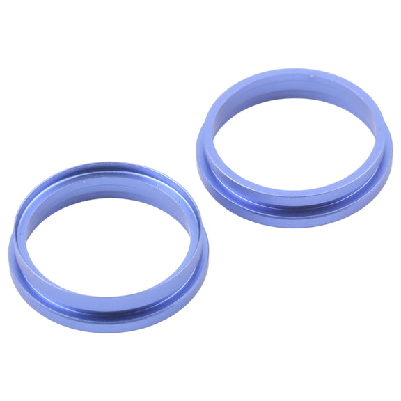 For iPhone 16 2pcs/set Rear Camera Glass Lens Metal Outside Protector Hoop Ring (Blue)