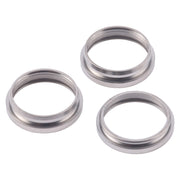 For iPhone 16 Pro 3pcs/set Rear Camera Glass Lens Metal Outside Protector Hoop Ring (Titanium Color)