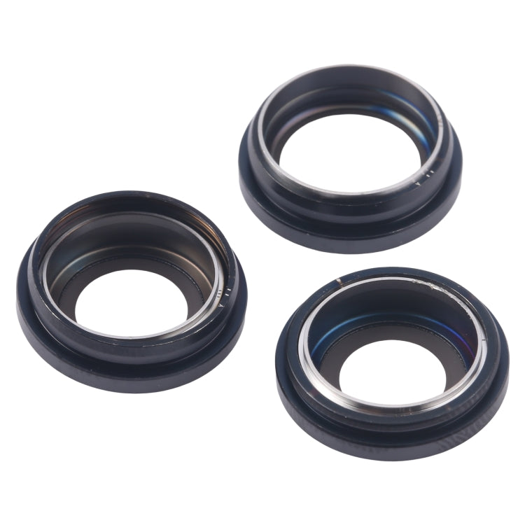 For iPhone 16 Pro Max 3pcs/Set Camera Lens Cover (Black)