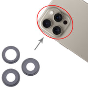 For iPhone 16 Pro 3pcs/Set Camera Lens Cover (Black)