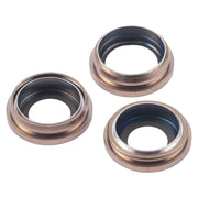 For iPhone 16 Pro 3pcs/Set Camera Lens Cover (Gold)