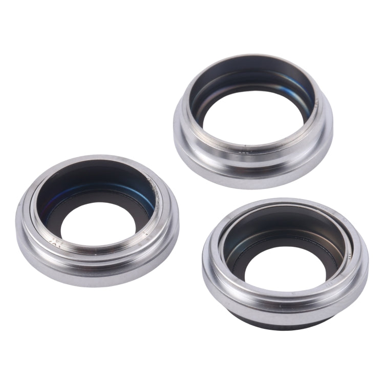 For iPhone 16 Pro 3pcs/Set Camera Lens Cover (Silver)