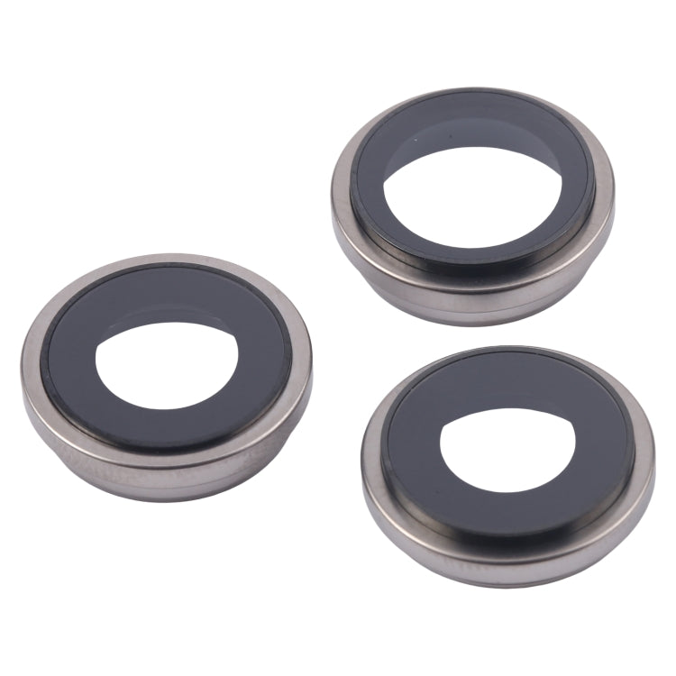 For iPhone 16 Pro 3pcs/Set Camera Lens Cover (Titanium Color)