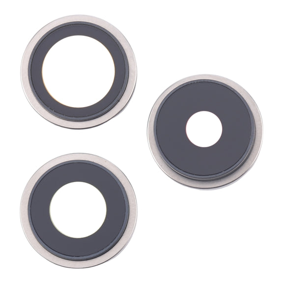 For iPhone 16 Pro 3pcs/Set Original Camera Lens Cover (White)