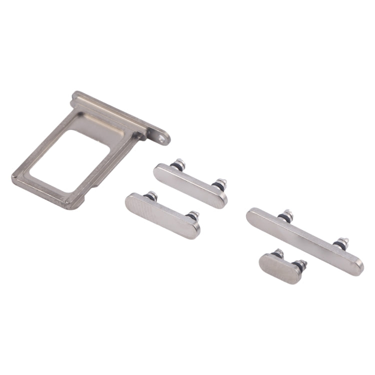 For iPhone 16 Pro Max Original SIM Card Tray + SIM Card Tray + Side Keys (Silver)