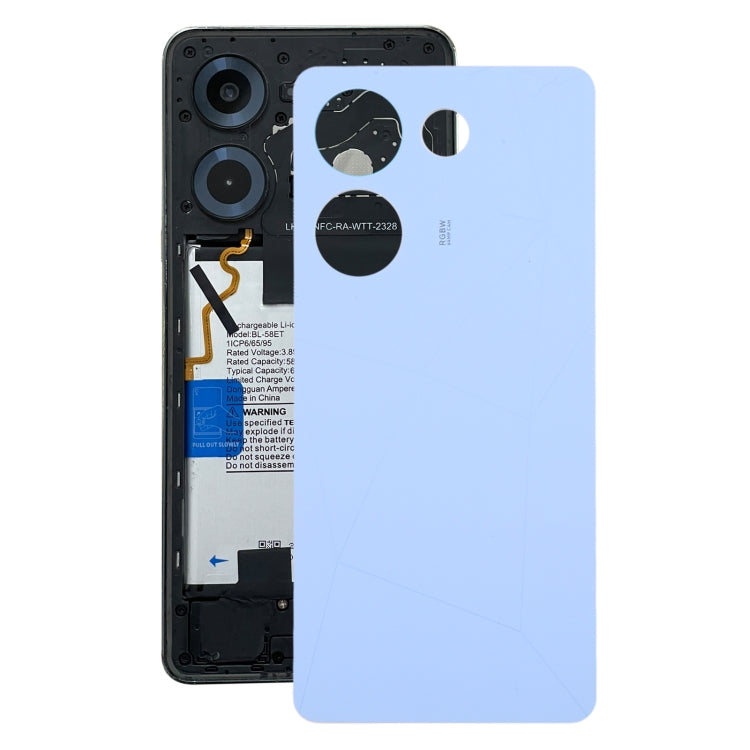 For Tecno Camon 20 Pro Original Battery Back Cover(Blue)