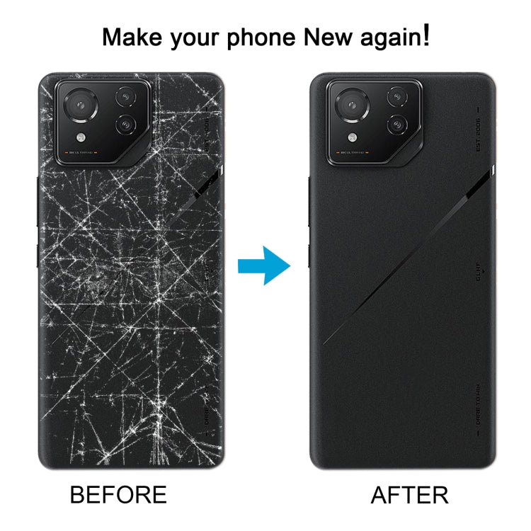 For Asus ROG Phone 8 Pro AI2401 AI2401_A Global Original Glass Battery Back Cover(Bright Black)