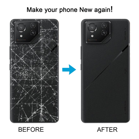 For Asus ROG Phone 8 Pro AI2401 AI2401_A Global Original Glass Battery Back Cover(Bright Black)