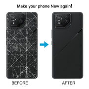For Asus ROG Phone 8 Pro AI2401 AI2401_A Global Original Glass Battery Back Cover with Camera Frame(Grey)