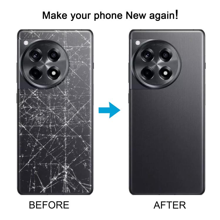 For OnePlus Ace 3 Battery Back Cover with Camera Lens Cover(Black)