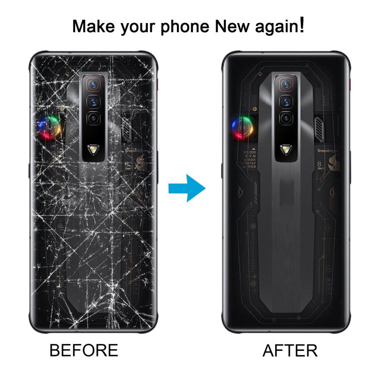 For ZTE nubia Red Magic 7S Glass Battery Back Cover(Transparent)