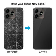 For ZTE Blade V50 Design 4G Glass Battery Back Cover(Black)