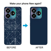 For ZTE Axon 60 Lite Glass Battery Back Cover with Adhesive(Blue)
