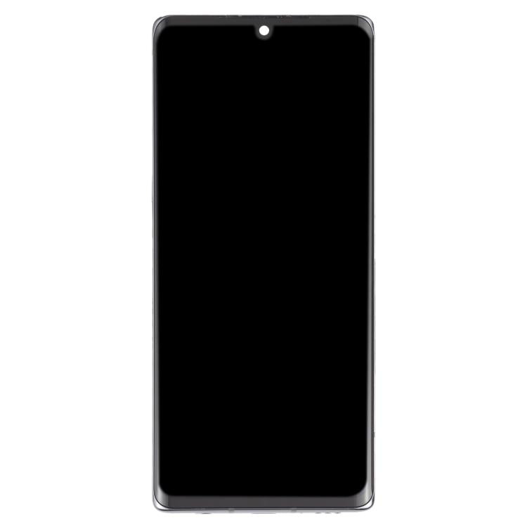 For LG Velvet 5G US Version Original LCD Screen Digitizer Full Assembly with Frame (Silver)
