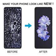 For Tecno Phantom V Flip AD11 Original Foldable LTPO AMOLED Material LCD Screen with Digitizer Full Assembly